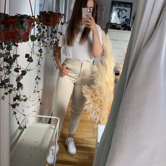 High waisted beige Zara pants (XS) - Picture 1 of 1